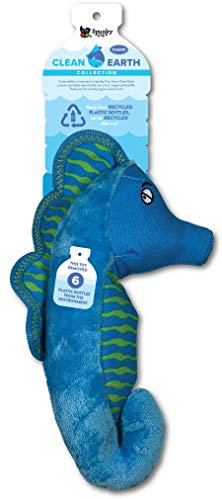 Spunky Pup Clean Earth Plüsch-Seepferdchen, aus 100% recycelten Wasserflaschen, groß