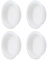 MOROBOR Paquete de 4 tiradores deslizantes redondos de plástico para puerta de armario, tiradores empotrados para armarios de cocina, manija de puerta invisible, color blanco