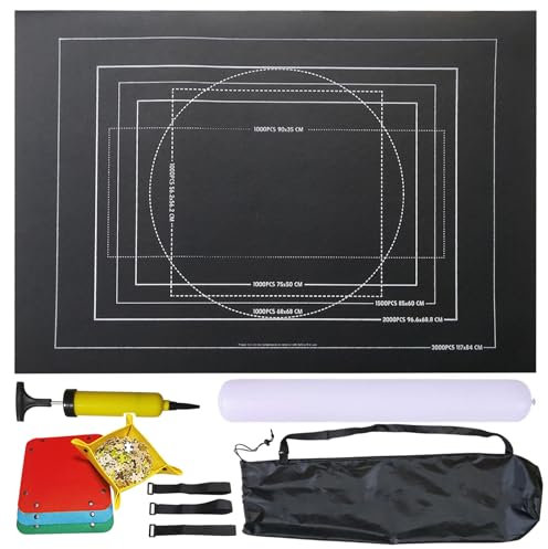 Tapis Puzzle Rouleau Feutre,Puzzle Roll up Mat,Tapis de Rangement pour Puzzle,Tapis de Puzzle Portable,Couverture Jusquà 1500 2000 3000 Pièces Puzzles Voyage Sac de Rangement (3000PCS, Noir)