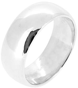 Treasure Bay - 0,925 Sterling-Silber 925 Herren Ring, Verlobungsring Silber (8MM, 16.5)