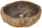 GURU SHOP Massives Fossiles Holz Aufsatz-Waschbecken, Waschschale, Naturstein Handwaschbecken - Modell 27, Beige, 15x51x43 cm, Waschtische & Waschbecken