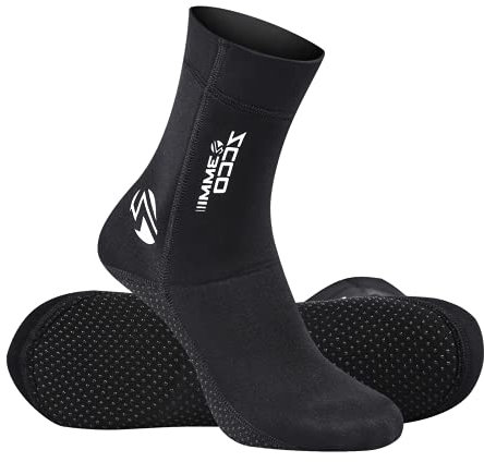 ZCCO Neoprenanzug Socken 3mm Neopren Socken für Männer Frauen Tauchen Schnorcheln Schwimmen Surfen Wassersport (black,M)
