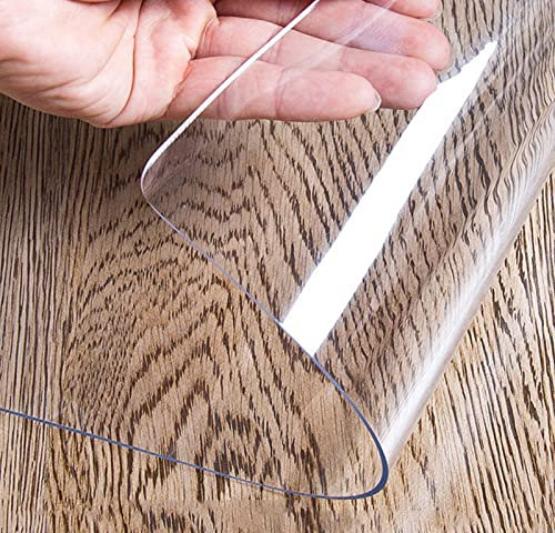 CWYP-043 1,5 mm Dicker durchsichtiger Tischschutz, PVC-Tischschutz in Mehreren Größen, transparente Schreibtischunterlage, für Heimbüro Schreibtische(Size:80x160cm/31.49x62.99in)
