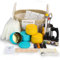 Amorxiao Duftkerzen Making Kit, Komplettes Kerzen Diy Set, mit Geflochtenem Korb, Großen Duftkerze, Natürlichem Bienenwachs, Langlebigen Tragbaren Kerzen Selber Machen Set für Frauengeschenke