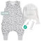 emma & noah Premium Baby Schlafsack mit Füßen Ganzjahr, Bequem & Atmungsaktiv, 100% Bio-Baumwolle, Oeko-TEX Zertifiziert, Flauschig, Bewegungsfreiheit, 2.5 TOG (Leo Grau, 70 cm)