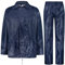 BWOLF HIMALAYA Herren Regenanzug Langarm wasserdicht mit Elastischer Taille Kapuzenjacke Anzug Regenbekleidung Regenjacke + Regenhose 2 Taschen (Blau, 3XL)