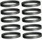 refrateck Lot de 10 joints ø 80 mm en silicone pour tuyau poêle à granulés max 250 °C. Noir