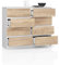BDW Kommode, 8 Schubladen, viel Stauraum, Kleiderschrank, Flur, Badezimmerschrank, Kommode, Multifunktionsschrank. Abmessungen: 120 x 99 x 40 (Weiß - Sonoma Eiche)