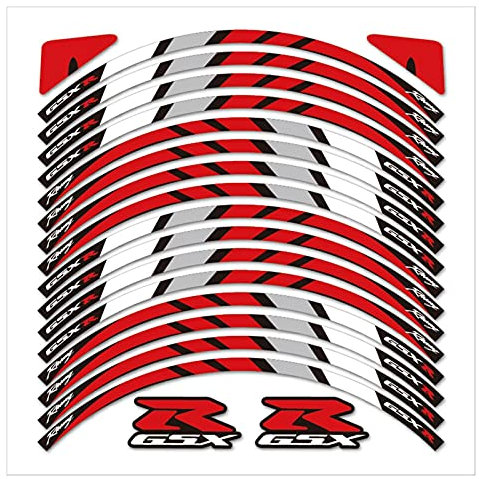 Felgen Felgenrandaufkleber 17~19Streifen Motorrad Rad Reifen Aufkleber Auto Reflektierende Felgenband Abziehbilder Für Suzuki GSXR GSXR 600 750 1000 K2-K9
