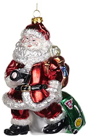 Goodwill Christbaumkugel-Weihnachtsmann mit Geschenken Rot-Weiß 16 cm