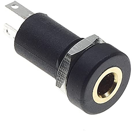 Keple Presa Jack Da 3,5 Mm, 3 Poli, Confezione Da 5 - Presa Audio-video Stereo A Saldare Per Montaggio A Pannello Connettore Cuffie Con Dado
