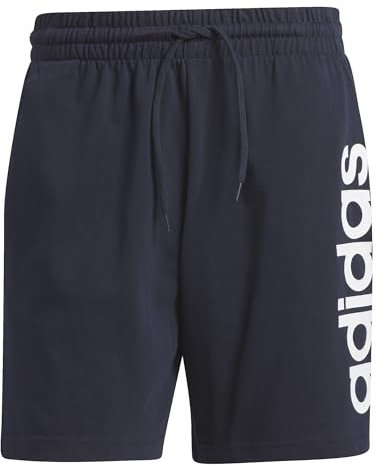 adidas Herren AEROREADY Essentials Single Jersey Linear Logo Shorts, Legend Ink, M