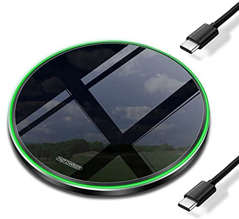 20W Fast Wireless Charger Pad,Wireless Charging Station Compatible with Apple iPhone 16/15/14/13/12/11/Plus/Pro/Mini/X,VNBBT Charge Mat for Samsung Galaxy S24/S23/S22/Note & Galaxy Buds