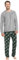 Strong Souls Pigiama lungo da uomo, 2 pezzi, Verde, L
