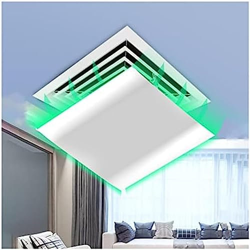 Air Conditioner Deflector Square Angle Adjustable Air Conditioning Vent Cover, Air Vent Deflector For Commercial Office Ceiling AC Vents, 30/45/60cm, Easy To Install,White,45x45cm,Friendly32