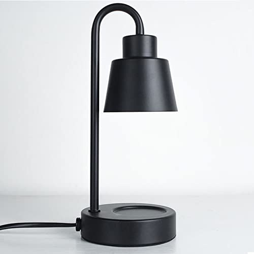 Electric Wax Warmer Lamp, Fragrance Candle Warmer, Candle Warmer Lamp, Dimmable Candle Melter with Dial Control and 2 Bulbs, Candle Warmer Lantern No Flame Top Down Candle Melting(220v Black)