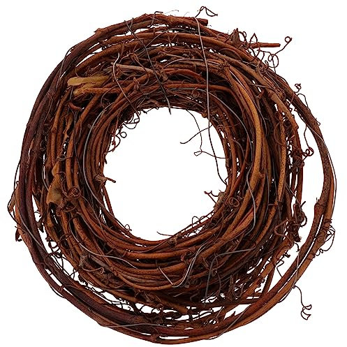 ifundom Natürlicher Weinrebenkranz Weinzweig-Kranz Rattan-Kranz Weihnachtsgirlande Zweig-Kranz Tür-Wandbehang Für DIY-Bastelarbeiten Weihnachten Hochzeit Party-
