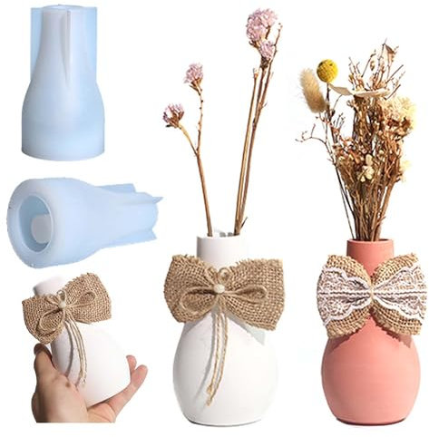 Attuslla Vase Resin Moulds Silicone Set, Vase Resin Casting Moulds Jewelry Silicone Casting Moulds for Epoxy Resin, Home Decoration