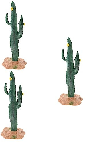 BESPORTBLE 3pièces Décoration Miniature Cactus Résine Accessoire De Jardin Et Balcon pour Décoration Intérieure Élégante Et Accent De Paysage Créatif