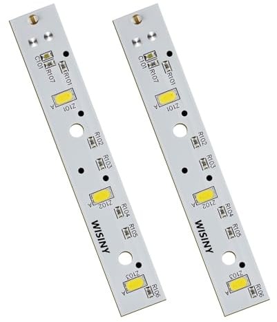 WISINY WR55X26671 Refrigerators LED Light Board 2PCS Compatible for GE LED Refrigerators Light Bulb GE Freezer Light Bulb Replacement PS11767930 AP6035586 4468532 EAP11767930 LED3344588