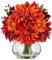 Briful Künstliche Dalia Kunstblumen Wie Echt in Ovalen Glasvase mit Kunstwasser Dekoblumen Chrysantheme Blumengesteck für Home Wohnzimmer Bad Herbst Dekoration