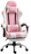Vinsetto Silla Gaming Reclinable Silla Gamer Giratoria con Reposacabezas Reposapiés Cojín Lumbar Altura Ajustable para Oficina Estudio 64x67x119-127 cm Rosa