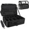 Relavel Extra Large Kosmetikkoffer mit 4-Pcs Make-up Taschen, Professionelle Beauty Case Set, Portable Reise Kosmetik Organizer mit Justierbaren Teilern (Kosmetikkoffer + Transparent Pinselhalter)