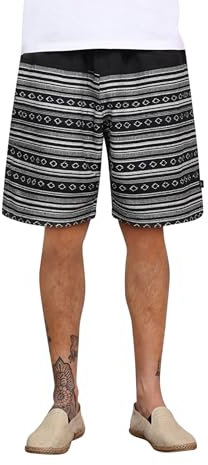 virblatt - Haremshose Herren kurz | Baumwolle | Kurze Hose Herren Sommerhose Bermuda Shorts Goa Aladinhose - Quintessenz L-XL Weiss