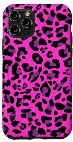 iPhone 11 Pro Leopard Print Stylish Cheetah Summer Pattern Purple & Pink Case