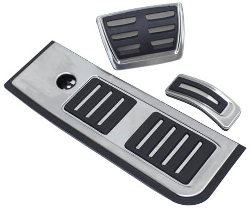 Pedalkappen Pedalabdeckung Fußpedal Bremspedal Gaspedal Fußstütze Feststellbremspedal Pedale Abdeckung Automatikgetriebe Linkslenker für A6 C8 Avant ab 2018 A7 Sportback A7 C8 ab 2017