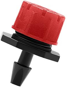 Goteros de Riego, Plástico Aspersores de Goteo Ajustables de 8 Agujeros, 50 Pcs Micro Jardín Goteo Riego Rociadores, Micro Flow Gotero Cabeza de Goteo para Huertos o Macizos de Flores (Rojo)