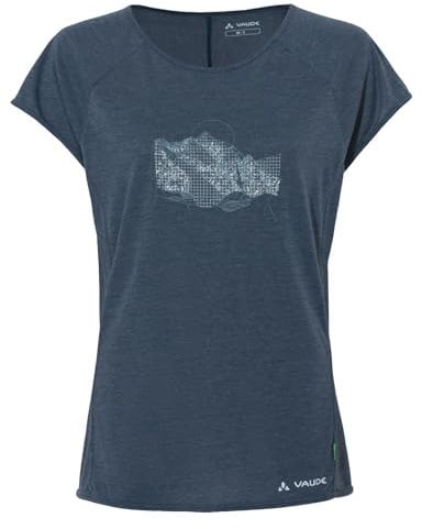 VAUDE Damen Women's Tekoa Ii T-Shirt, Dark Sea/Dark Sea, 38 EU