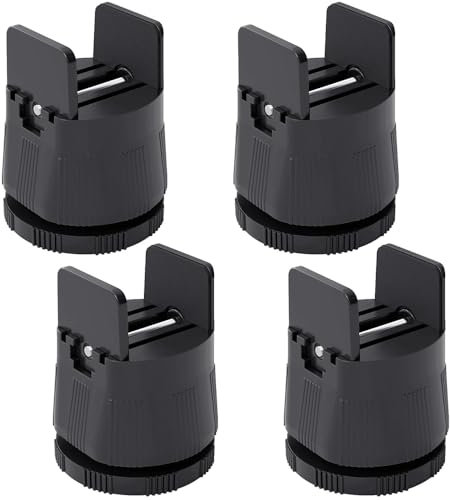 Adjustable Feet Desk Leg Pads with Screw Clamp, 2-Inch Heavy Duty Furniture Risers for Sofa, Chair, Bed, Desk Legs, and Coffee Table Legs, Fits Square/Round Furniture Legs 0-1.5, Supports 20,000 lbs