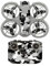 Adesivo impermeabile in PVC per drone + set di adesivi per telecomando RC, adesivi colorati antigraffio, decorazione protettiva per DJI NEO (mimetico nero-bianco)
