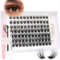 Kit de extensiones de pestañas individuales DIY 8mm kit Pestañas en racimo naturales 3D Racimos de pestañas DIY con pegamento and seal y pinzas (EME333 8mm)