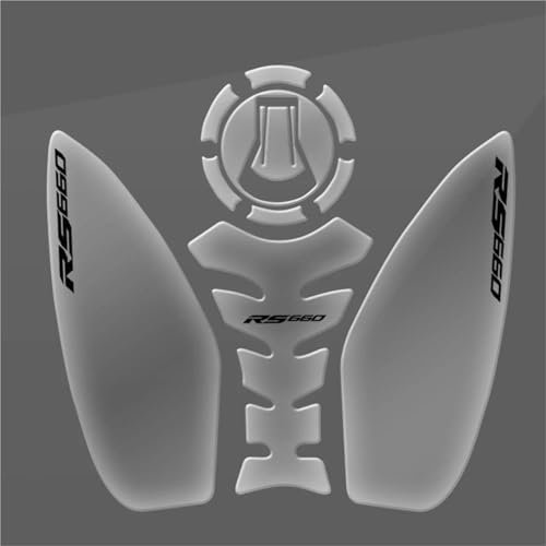 HZBHD Aufkleber Kraftstofftankpolster Motorrad-Tankpad-Aufkleber Für Aprilia RS660 RS 660 2023-2020 2022 2021 Rutschfester Seitlicher Tankaufkleber(X2)