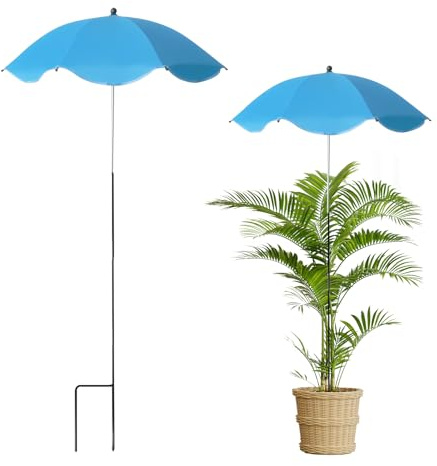 Sharplace Pflanzenschirm, UV-Schutz, höhenverstellbar Angelschirm | Wetterfest Schattenschirm, Sonnenschutzabdeckung, Robuster Schirm für Pflanzen & Angler, Gartenschirm für Outdoor & Camping