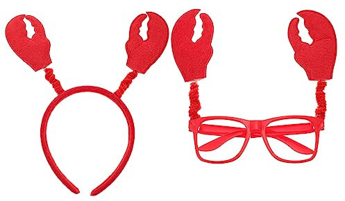 Beaupretty Serrage-Tête Adorable Crabe Lunettes de Soleil pour Garçon et Filles et Adultes Accessoire de Fête Coloré 2 Pièces Confortable et Événements
