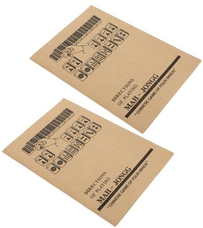 Toddmomy 2 Stück Mahjong Anleitung Buch Teiliges Vintage Mahjong Regelbuch für Anfänger und Fortgeschrittene Anleitung für Gesellige Runden und Wettbewerbe Klarer Druck für Einfaches