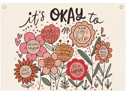 Nursery Banner Wall Decor-Boho Hanging Banner Pennant Poster Flags-for Baby Boy Girl Room Home Playroom Classroom-Baby Present Shower Birthday Christmas-it's okay to not know everything-28.5x20 Inches