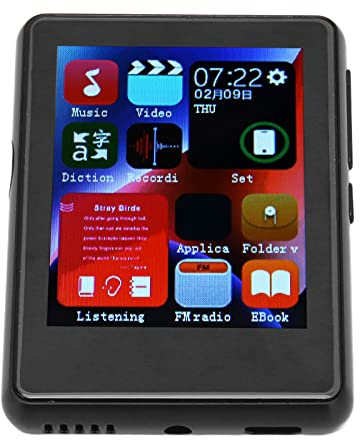 SIXRUN 5.0 MP3-Player mit 2,4-Zoll-Touchscreen, Tragbarer Kabelloser Musik-Player, Unterstützt FLAC APE WAV für Pendler und Fitness-Enthusiasten (Black)