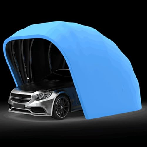 Tente mobile entièrement automatique pour garage avec télécommande, garage pliable en acier inoxydable pour stationnement de voiture, abri robuste (bleu)