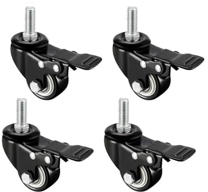 Rollenbaugruppe Lenkrollensatz, 4-teilig, mit gebremsten Lenkrollen, geeignet for 1,5-Zoll- und 2-Zoll-Naben(2inch M8 type 1)