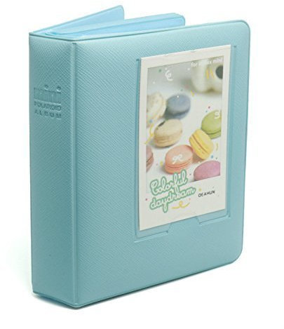 JXE Candy Color Macaron Fuji Instax Mini Book Album For instax mini7s 8 9 25 50s Films - Blue