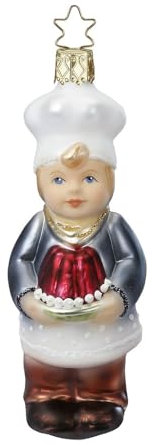 Inge-glas - Christbaumschmuck, Baumschmuck - Backe, Backe Kuchen, Bäcker - Maße: 12 cm - mundgeblasen