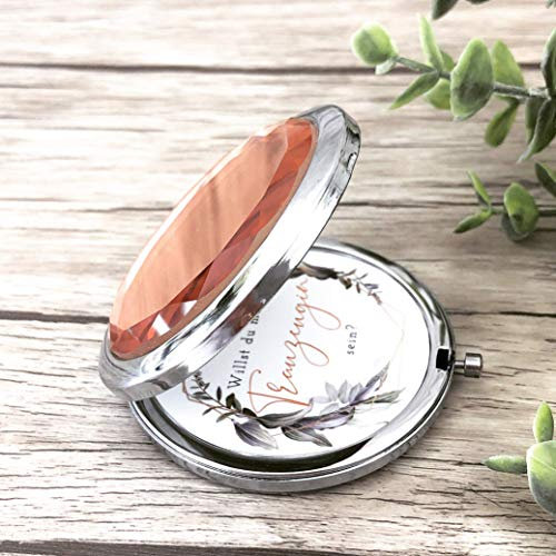 Geschenk Trauzeugin & Brautjungfern, Schminkspiegel, Willst du meine Trauzeugin sein