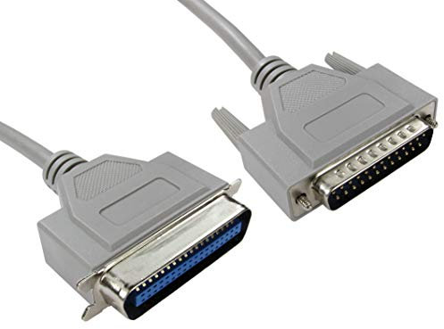 RS PRO Parallel-Kabel 25-polig, D-Sub Stecker Centronics Stecker L. 5m, Grau