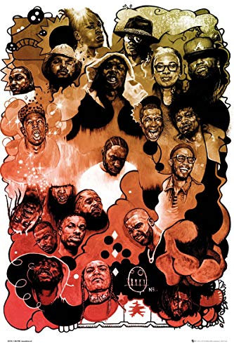 Rap Gods Poster Watercolour Verschiedene Rapper