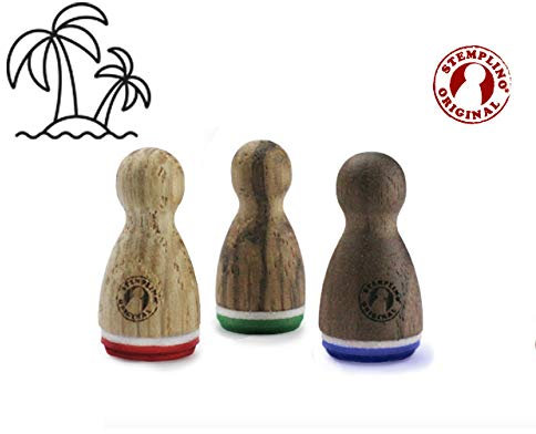 Stemplino® Ministempel Motiv: Insel - Holzstempel