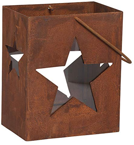 levandeo Windlicht Stern Laterne H28cm Gartenleuchte Rost Gartendeko Rostdeko Edelrost Deko Kerzenhalter Garten